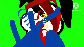 Four Red sitckfigure Fight Cloud Green Screen On KineMaster