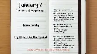 January 2 Let Go or Let God | Devotions for The Deconstructing