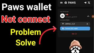 Paws Phantom Wallet Connect Problem Solution | Verify via PAWS Web Task | Paws SOL Wallet Task