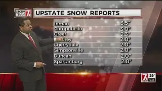Snow moves through Upstate, WNC