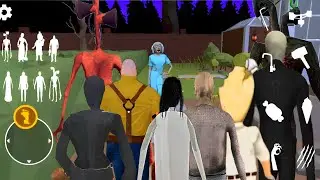 Playing As Grandpa, Evil Nun, Slendrina, Nosferatu, Siren & Pipe Head, Rod & Mr Meat In Mad Granny 