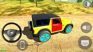 Yellow Mahindra Thar Bold Offroad Adventure Indian Car Simulator x Indian Bike Driving 3D Viral Ride