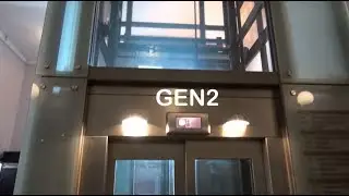A glass door OTIS Gen2 in Copenhagen Denmark