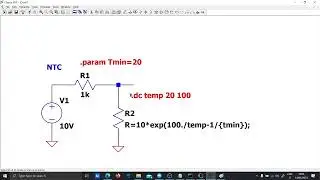 LTSpice Behavioural NTC example