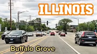 4K Highway and street drive. Road sounds. Buffalo Grove, IL ~ N Buffalo Grove Rd. May 22, 2025