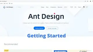 Ant Design | Getting Started | React Components