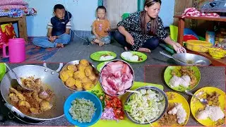 village pork cooking in rural Nepal || life in rural Nepal || @rojanRita