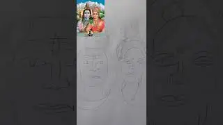 DRAWING LORD SHIVA AND PARVATI.... 🚩&hearts;🥰#shorts #short #drawing