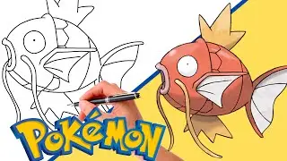 Como Desenhar O POK&Eacute;MON MAGIKARP! #129 | gera&ccedil;&atilde;o 1