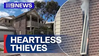 Looters ransack family home destroyed by fire | 9 News Australia