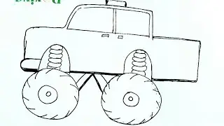 Police jumper car drawing step by step 