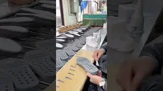 Mass production process of rubber and  EVA synthetic soles. Shoe sole factories in China #viral