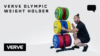 VERVE Olympic Weight Holder with Dual Barbell Storage.
