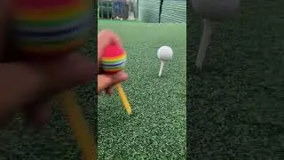 Tee line turf of golf driving rang mats