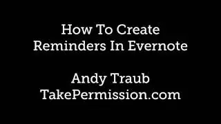 How To Create Reminders In Evernote