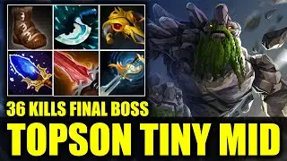 🔥 FINAL BOSS TINY - 36 KILLS  - TOPSON - DOTA 2 PRO GAME HIGHLIGHTS