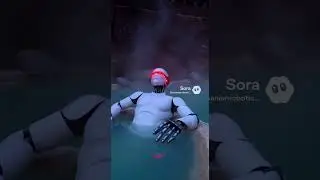 Humanoid Robot Bathing in Benj&euml; Hot Springs | by Albanian Robotics
