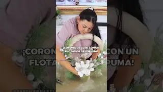 Corona De Lujo Navide&ntilde;a Con Un Flotador de Espuma😱