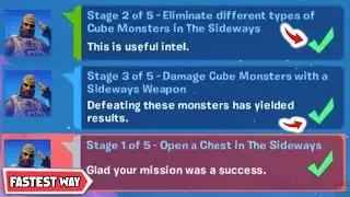 Eliminate DIFFERENT TYPES OF CUBE MONSTERS in Sideways /Damage Cube Monsters with Sideways Weapon