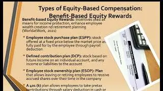 equity based compensation