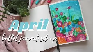 april 2020 bullet journal set-up // plan with me & flip through