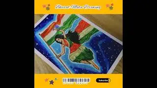 Bharat Mata Drawing| Independence Day Drawing| Har Ghar Tiranga drawing #shorts #youtubeshorts