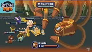 Steam Cats - Idle RPG ( unreleased ) mobile gameplay