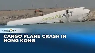 The Boeing 747 skidded off the runway and plunged into the sea