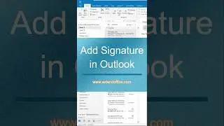 How to add signature in Outlook?
