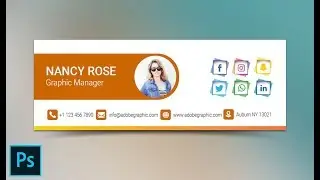 Simple Email Signature Design - Photoshop CC Tutorial