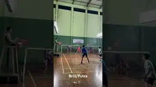 Partai Gendongan - Brill/Putra di Gor Lodaya #badminton #carasmashbolokosong #badmintonlovers
