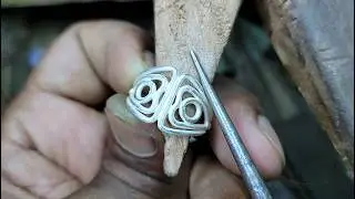 Twisted silver ring making ! Beautiful twisted silver ring making