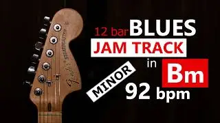 Minor Blues Backing Track in Bm - Funky (12 bar, 92 bpm)