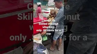 Fresh coconut street vendors