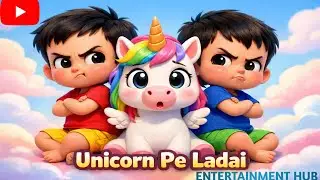 chunnu munnu the do bhai unicorn per hui ladai | Hindi nursery rhymes for kid's 🦄⭐✨🌟💫#hindirhymes 