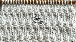 C&oacute;mo tejer un punto facil&iacute;simo en dos agujas (con s&oacute;lo derecho y rev&eacute;s) - Soy Woolly