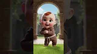 Dancing Monk Baby #ai #aidance #shorts #shortsfeed #cutestbaby #funnydance #memes #viralvideo