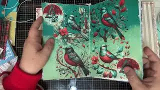 Attaching Signatures & Closure | Cozy Christmas Junk Journal