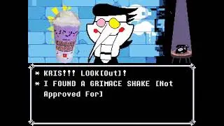 Spamton drinks the Grimace Shake