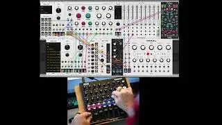 putting a house drum loop through Modal Synthesizer and Supercell in VCV Rack 2