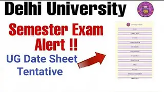DU Semester Exam Date Sheet | UG Date sheet 2020 |Delhi University Exam | @CLUSTERcareer