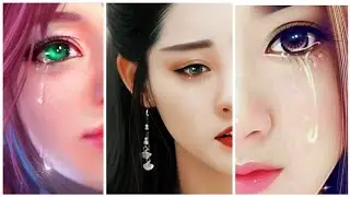 Crying cartoon Eye dpz || Crying eye dpz for girls || sad cartoon dp for girls #saddp