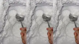 ASMR FREEZER FROST ICE EATING 