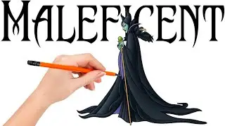 How to draw Maleficent, the evil fairy with great powers and dark magic