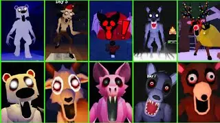 99 Nights In The Polar Vs Wild West Vs Cave Vs Forest Vs Winter & Different Versions Jumpscares 