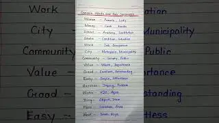 Common words and their synonyms | English words