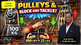 Std. X Lecture 57: Pulleys | Fixed and Movable Pulleys | Block and Tackle System
