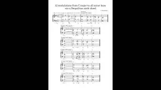 12 modulations from C major to all minor keys via a Neapolitan sixth chord