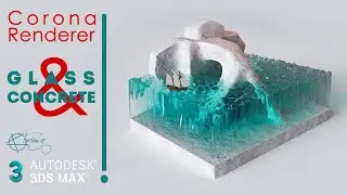 How to create an island of glass and concrete | 3ds Max