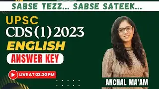 CDS (1) 2023 || ENGLISH || ANSWER KEY : DETAILED ANALYSIS #cds #cdsexam  #viral #upsc #cds2023